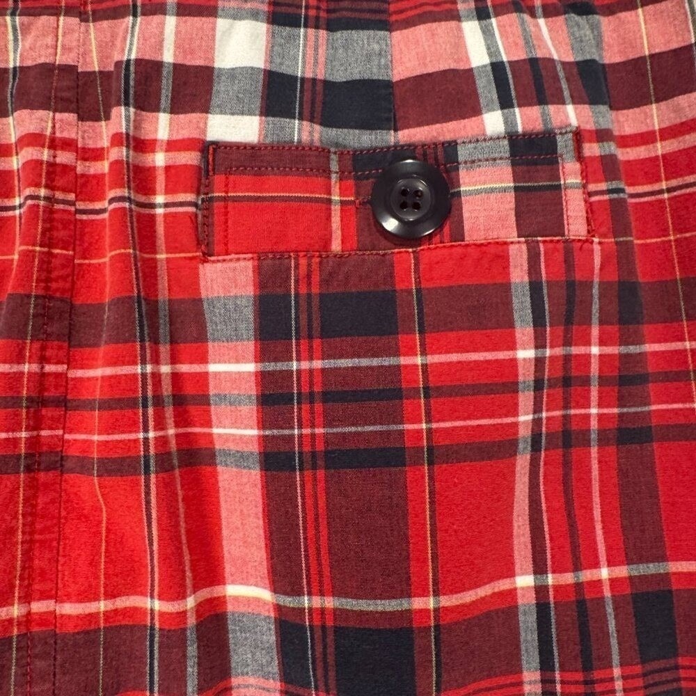 Christopher & Banks Red Plaid Skort Size 12 Stretch Pull-On Golf Preppy Classic - Picture 4 of 8